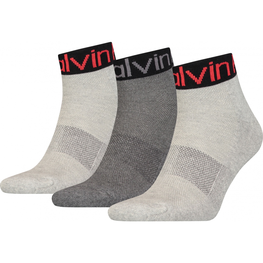 Skarpetki Męskie 701218722 005 CALVIN KLEIN Men Quarter (3-pak)
