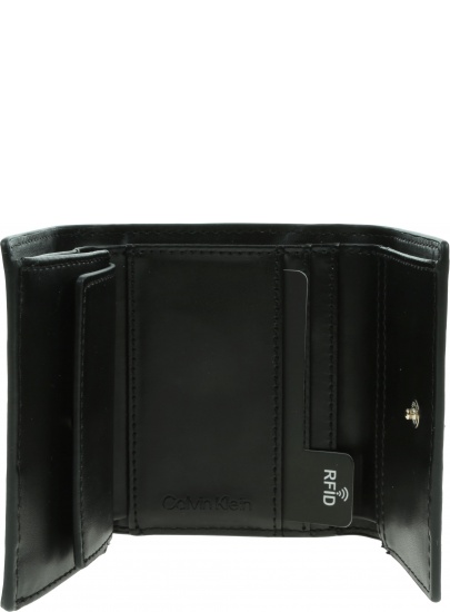 Portfel Damski CALVIN KLEIN Re Lock Trifold K60K608456 BAX