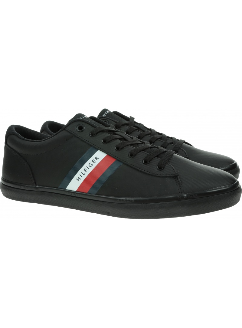 Sneakersy Męskie TOMMY HILFIGER Essentail Leather Vulc Stripes FM0FM03722