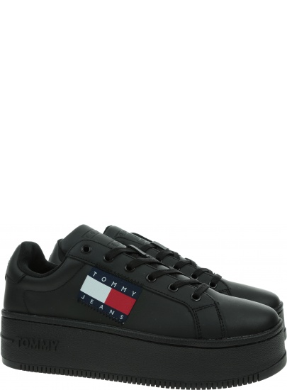 Sneakersy Damskie TOMMY JEANS Flatform Flag Branding Sneaker EN0EN01504 BDS