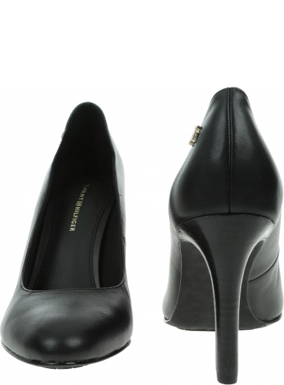 Czarne Czółenka TOMMY HILFIGER Th Essential Leather Pump FW0FW05951 BDS