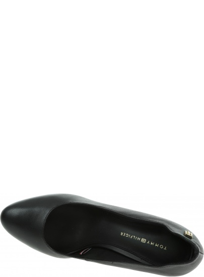 Czarne Czółenka TOMMY HILFIGER Th Essential Leather Pump FW0FW05951 BDS