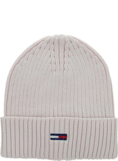 Różowa Czapka Zimowa TOMMY HILFIGER Beanie Essential AW0AW10705 TJP