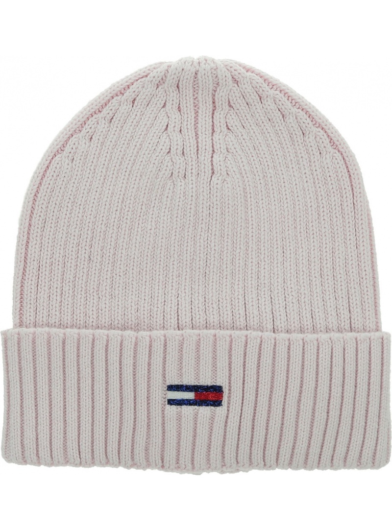 Różowa Czapka Zimowa TOMMY HILFIGER Beanie Essential AW0AW10705 TJP