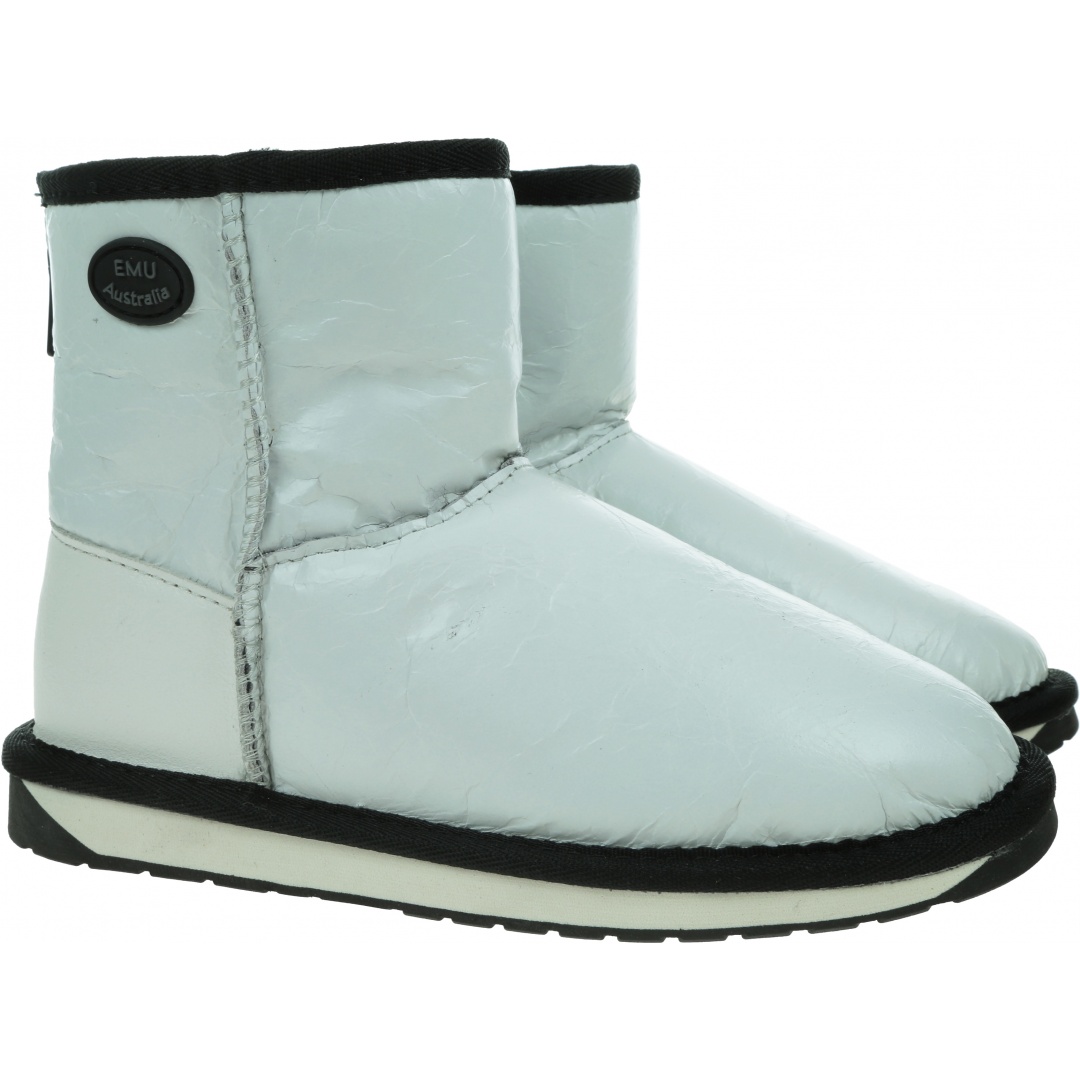Białe Botki EMU AUSTRALIA Stinger Mini Zip Coconut W12306