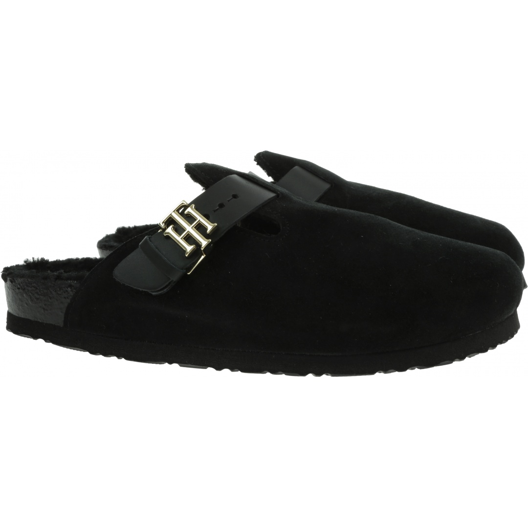 Kapcie Damskie TOMMY HILFIGER TH Warmlined Closed Toe Mule FW0FW05960 BDS