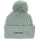 Szara Czapka Zimowa CALVIN KLEIN Beanie Oversized K60K608535 0IN
