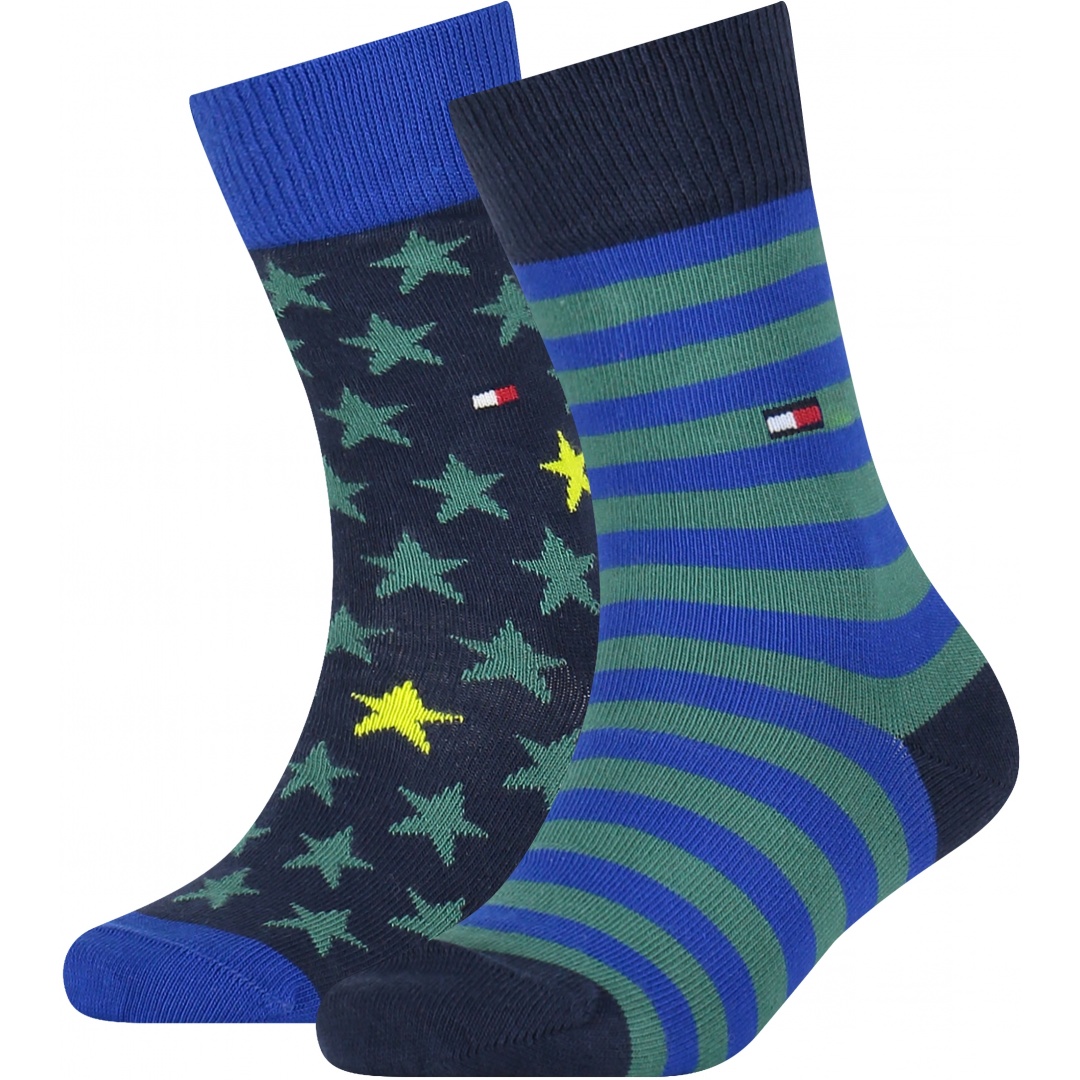 Skarpetki Dziecięce TOMMY HILFIGER 100000816 008 Th Kids Sock 2P Stars And