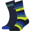 Socks TOMMY HILFIGER 354009001 043 Th Kids Basic Stripe Sock 2P | EN