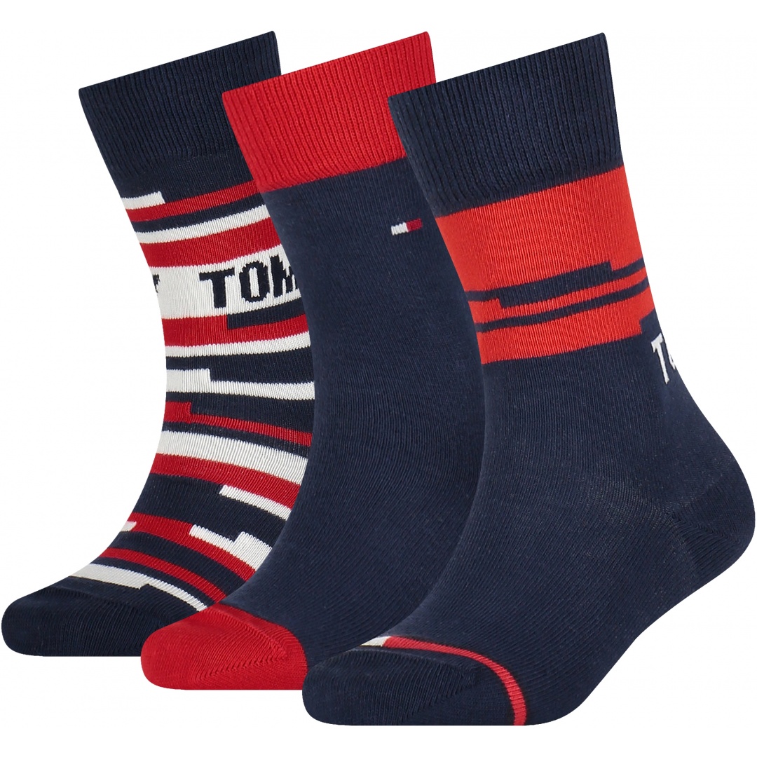 Skarpetki Dziecięce TOMMY HILFIGER 701210516 001 Th Kids Sock 3P Giftbox