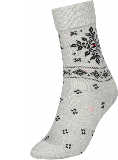 Skarpetki Damskie TOMMY HILFIGER 701210529 001 Th Women Boot Sock 1P Folk