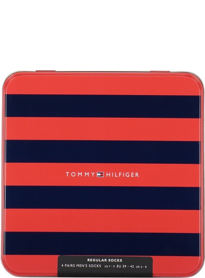 Skarpetki Męskie TOMMY HILFIGER 701210548 002 Th Men Sock 4P Tin Giftbox