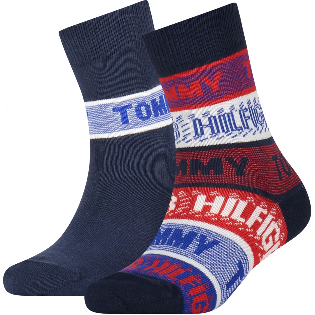 Skarpetki Dziecięce TOMMY HILFIGER 701210865 001 Th Kids Sock 2P Seasonal