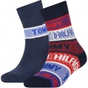 Socks TOMMY HILFIGER 701210865 001 Th Kids Sock 2P Seasonal Branded Stripe