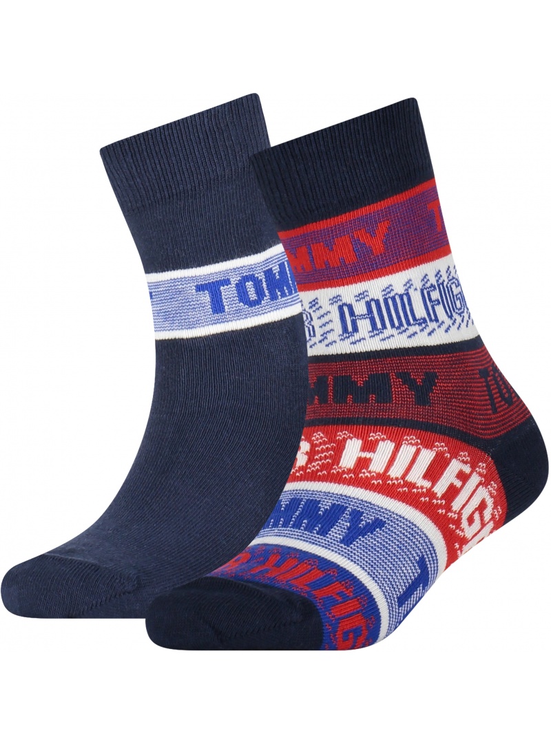 Socks TOMMY HILFIGER 701210865 001 Th Kids Sock 2P Seasonal Branded Stripe