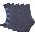Socks TOMMY HILFIGER 701210550 003 Th Men Sock 5P Tin Giftbox Stripe And
