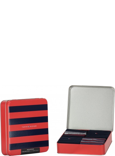 Skarpetki Męskie TOMMY HILFIGER 701210548 001 Th Men Sock 4P Tin Giftbox