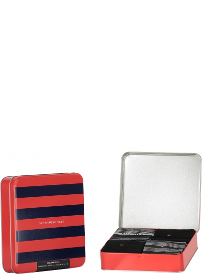 Skarpetki Męskie TOMMY HILFIGER 701210548 002 Th Men Sock 4P Tin Giftbox