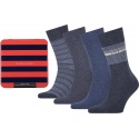 Socks TOMMY HILFIGER 701210548 003 Th Men Sock 4P Tin Giftbox Stripe | EN