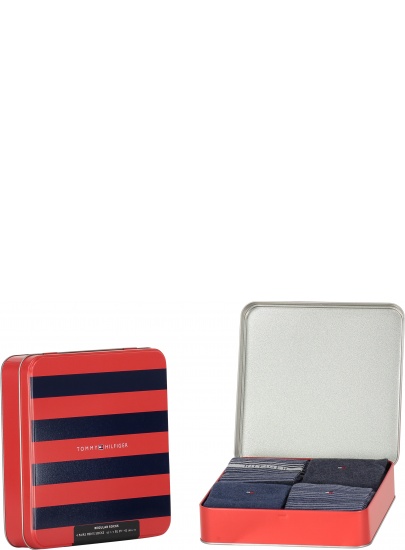 Skarpetki Męskie TOMMY HILFIGER 701210548 003 Th Men Sock 4P Tin Giftbox