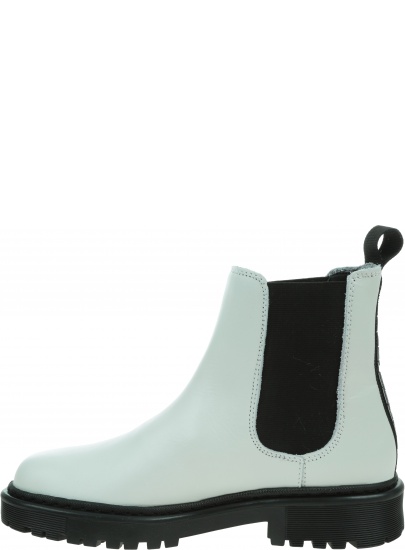 Białe Sztyblety TOMMY JEANS Branded Tape Chelsea Boot EN0EN01577 YBL