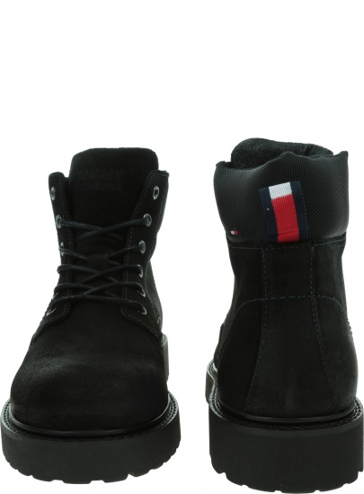 Trapery TOMMY JEANS Short Lace Up Tommy Boot EM0EM00830 BDS