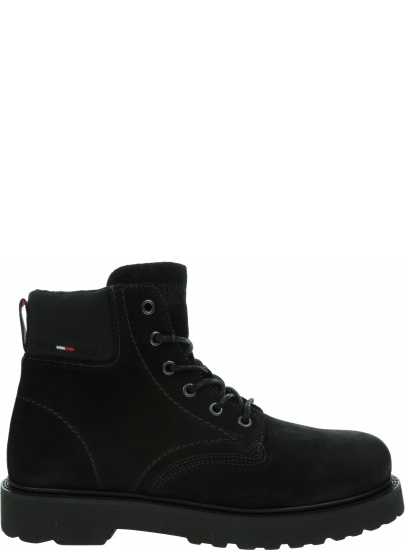 Trapery TOMMY JEANS Short Lace Up Tommy Boot EM0EM00830 BDS