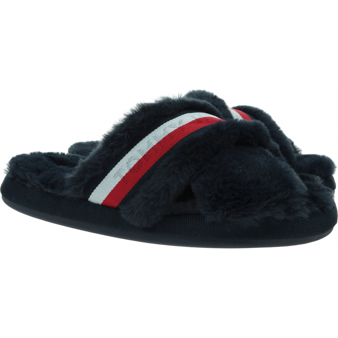 Kapcie Damskie TOMMY HILFIGER Tommy Furry Home Slipper FW0FW06314 0GY