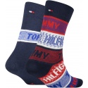 Socks TOMMY HILFIGER 701210865 001 Th Kids Sock 2P Seasonal Branded Stripe