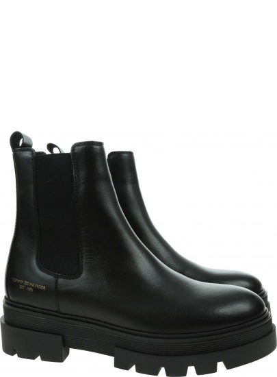 Czarne Botki TOMMY HILFIGER Monichromatic Chelsea Boot FW0FW05950 BDS