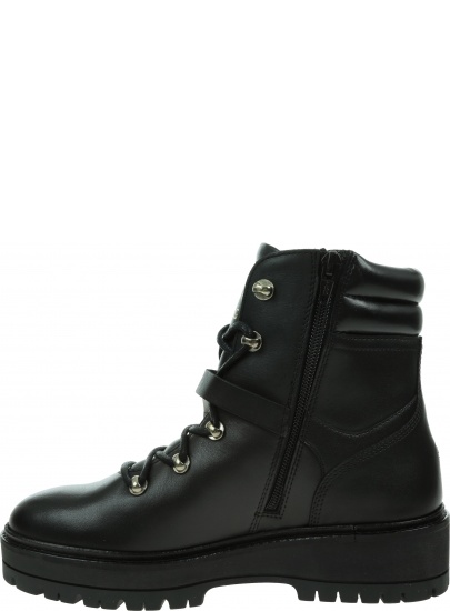 Buty do Kostki ze Sprzączką TOMMY HILFIGER Polished Leather Flat
