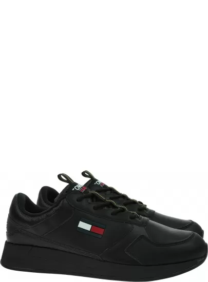 Sneakersy Męskie TOMMY JEANS Flexy Leather Tjm Runner EM0EM00818 BDS