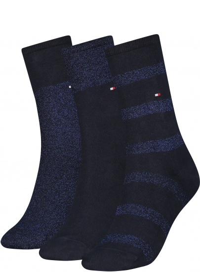 Skarpetki Damskie TOMMY HILFIGER 701210532 002 Th Women Sock 3P Sparkle