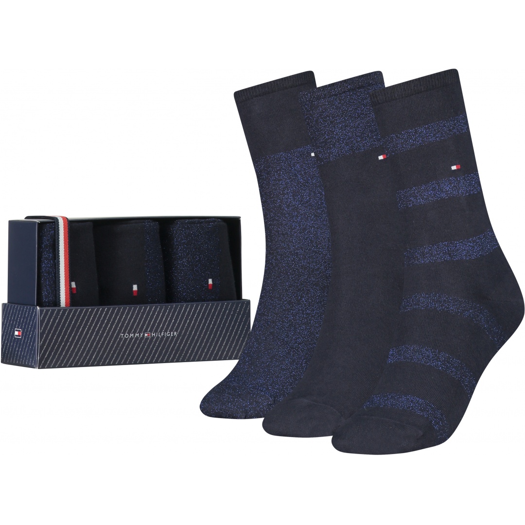 Skarpetki Damskie TOMMY HILFIGER 701210532 002 Th Women Sock 3P Sparkle