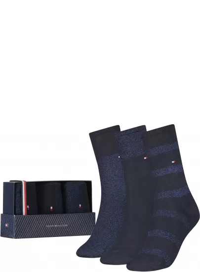 Skarpetki Damskie TOMMY HILFIGER 701210532 002 Th Women Sock 3P Sparkle