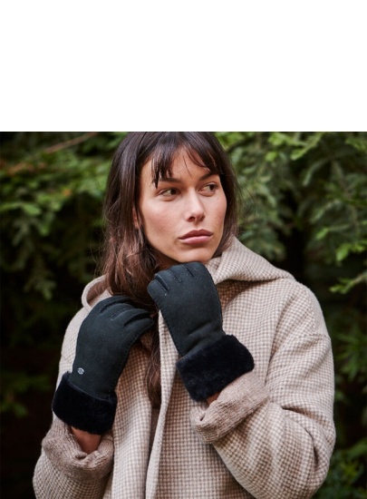 Skórzane Rękawiczki EMU AUSTRALIA Apollo Bay Gloves W9405 Black