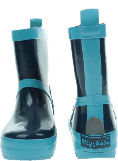 Niebieskie Kalosze PLAYSHOES Basic Rubber Boots 184399 Blue