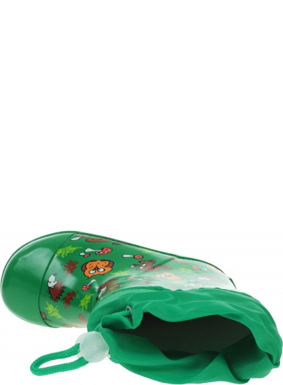 Ocieplane Zielone Kalosze PLAYSHOES Forest Animals 180390