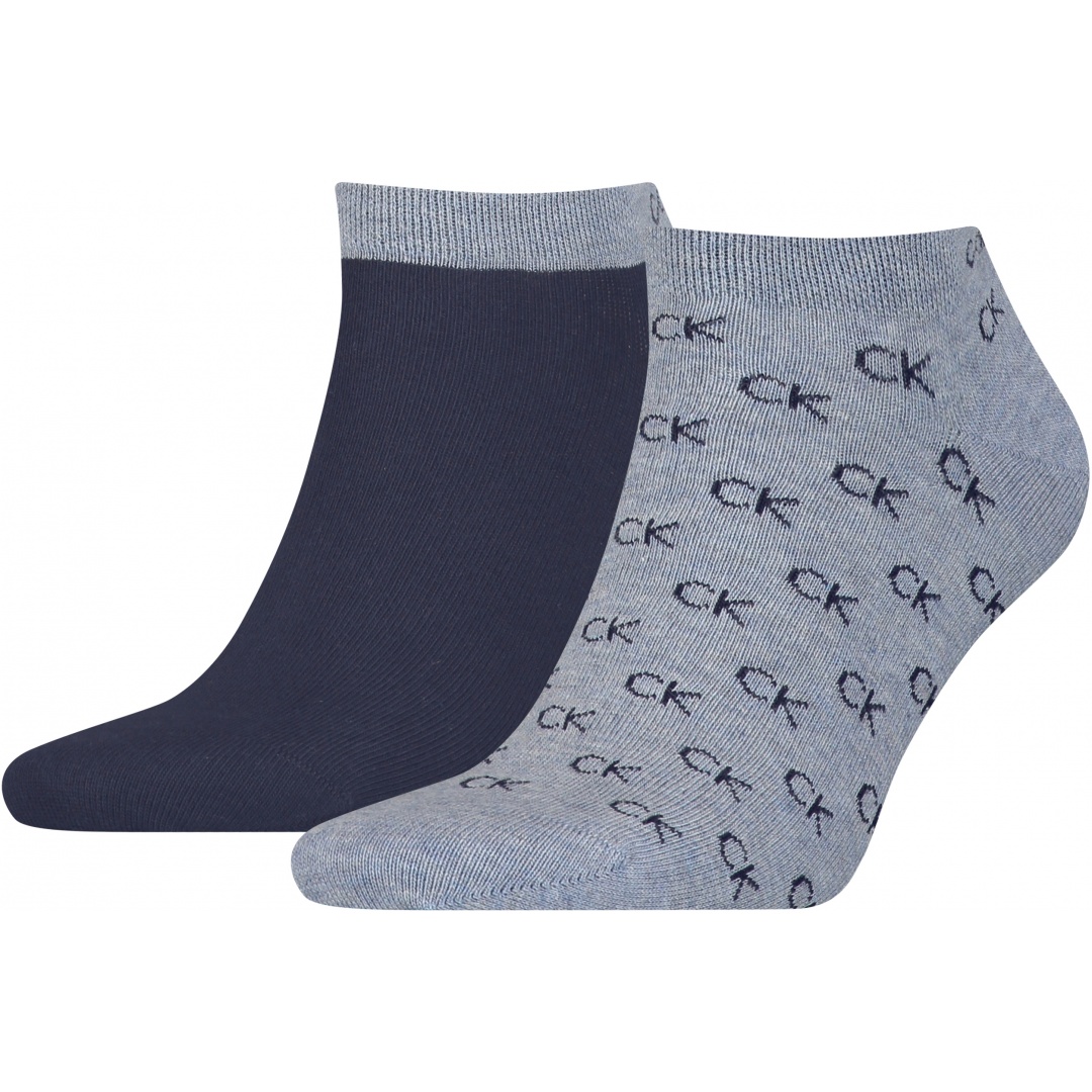 Skarpetki Męskie CALVIN KLEIN 701218715 003 CK Men Sneaker 2P All Over Logo