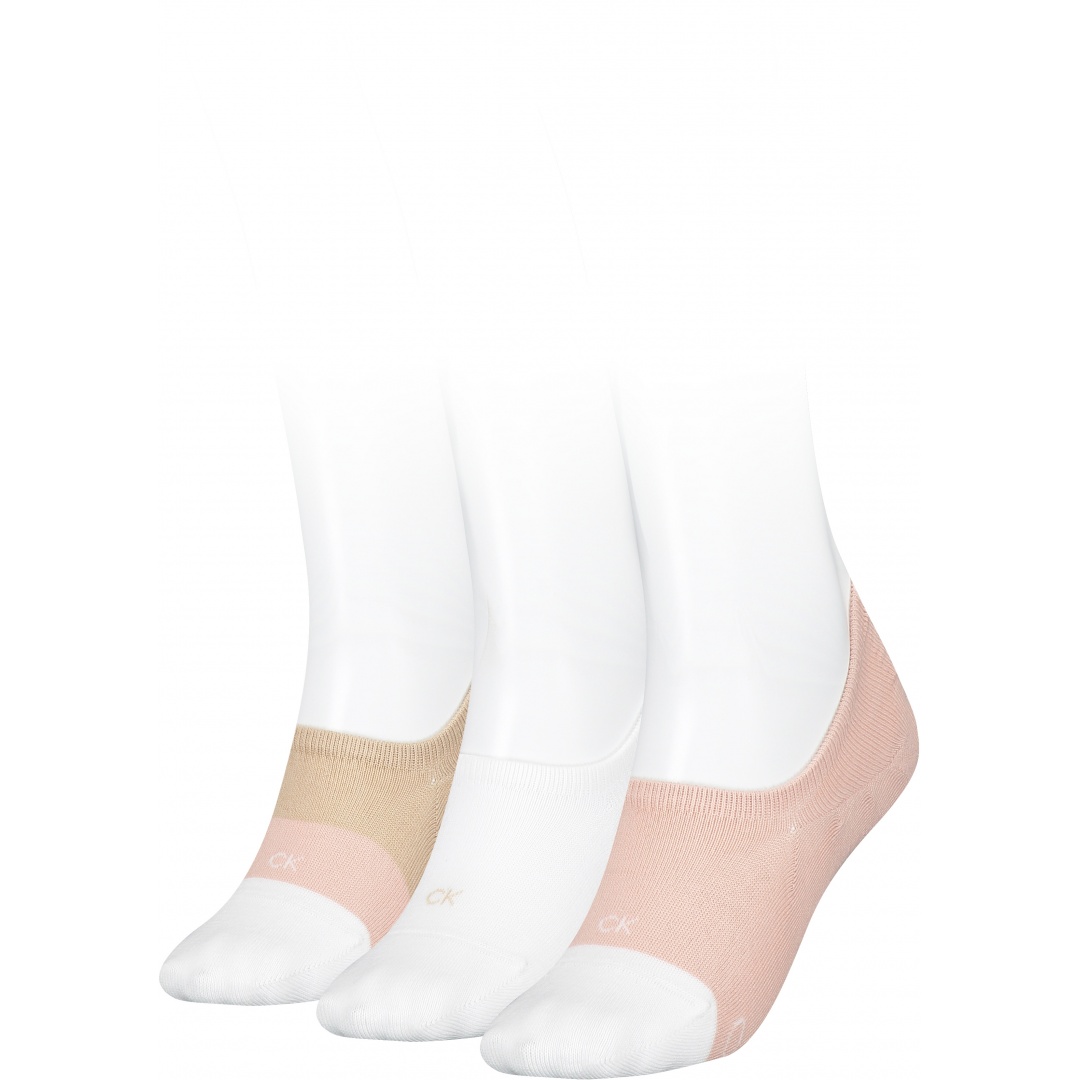 Skarpetki Damskie CALVIN KLEIN 701218912 003 CK Women Footie High Cut 3P