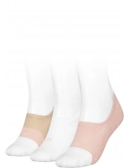 Skarpetki Damskie CALVIN KLEIN 701218912 003 CK Women Footie High Cut 3P