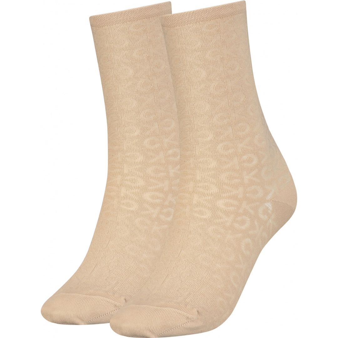 Skarpetki Damskie CALVIN KLEIN 701218937 002 CK Women Sock 2P Mirrored CK