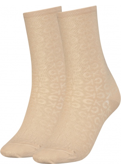Skarpetki Damskie CALVIN KLEIN 701218937 002 CK Women Sock 2P Mirrored CK