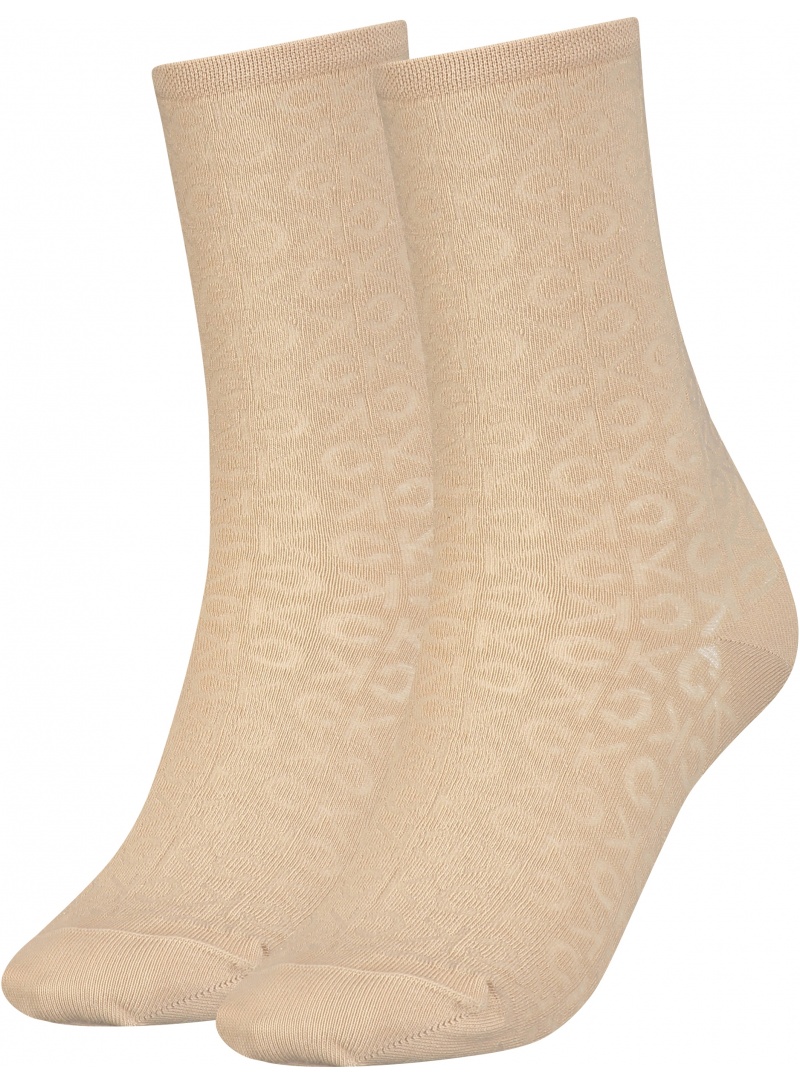 Skarpetki Damskie CALVIN KLEIN 701218937 002 CK Women Sock 2P Mirrored CK