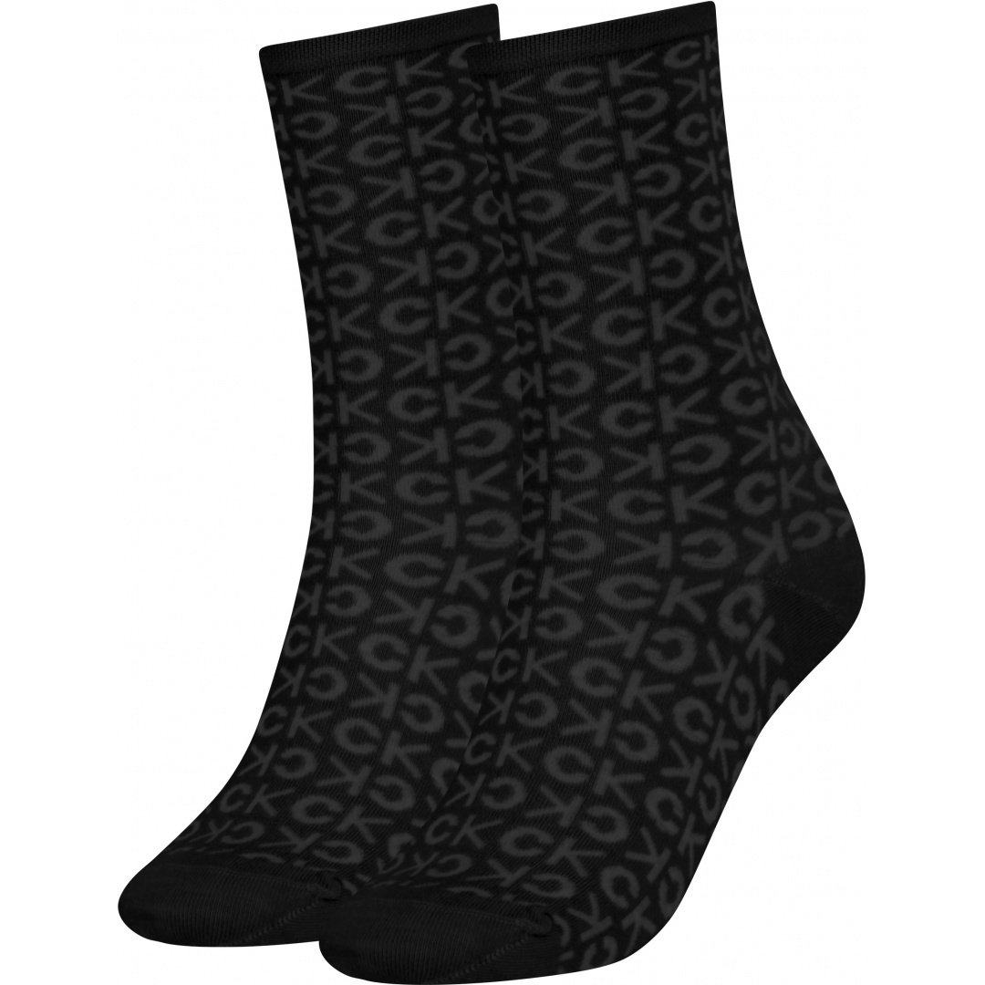Skarpetki Damskie CALVIN KLEIN 701218937 003 CK Women Sock 2P Mirrored CK