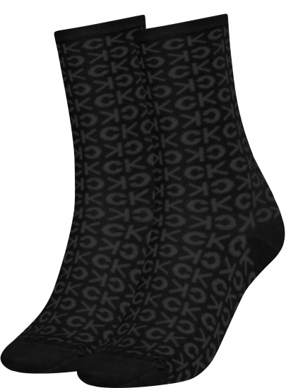 Skarpetki Damskie CALVIN KLEIN 701218937 003 CK Women Sock 2P Mirrored CK