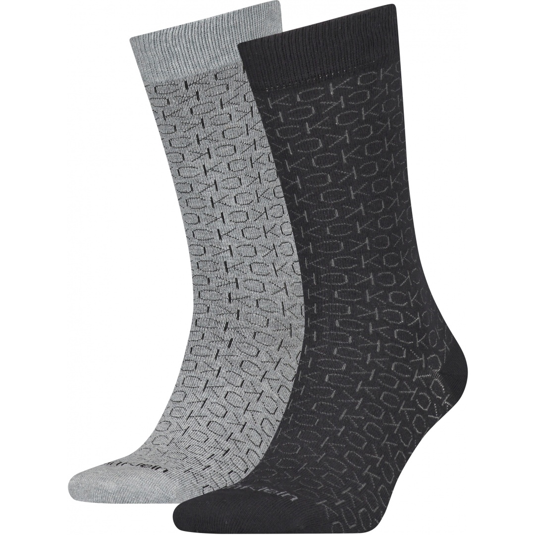 Skarpetki Męskie CALVIN KLEIN 701218951 001 CK Men Sock 2P Mirrored CK Logo