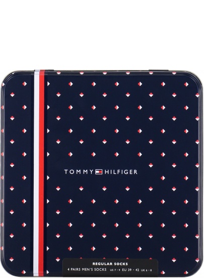 Skarpetki Męskie TOMMY HILFIGER 701218308 002 TH Men Sock 4P Tin Giftbox