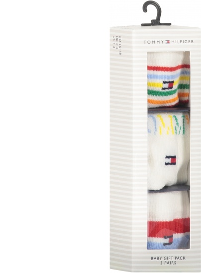 Skarpetki Niemowlęce TOMMY HILFIGER 701218362 001 TH Baby Sock 3P Giftbox