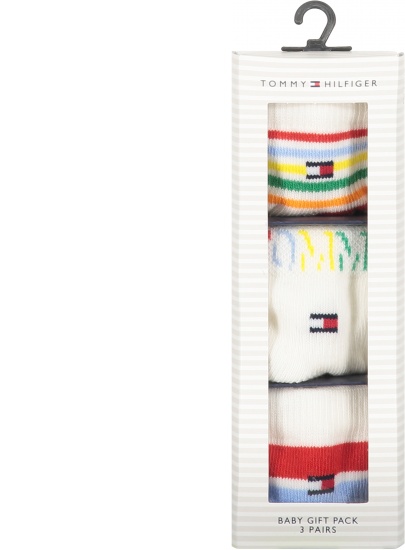 Skarpetki Niemowlęce TOMMY HILFIGER 701218362 001 TH Baby Sock 3P Giftbox